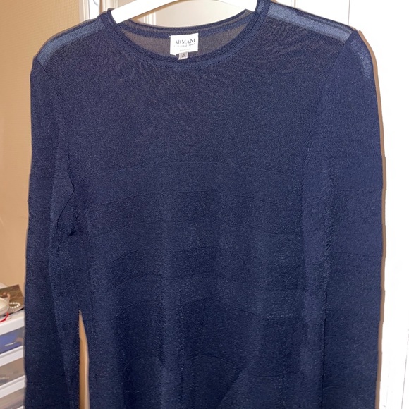 Armani sheer navy top - Picture 2 of 6